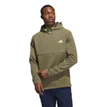 adidas Men’s Textured Anorak Pullover, Olive Strata