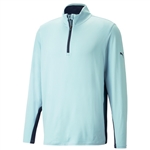 Puma Men's Gamer Quarter Zip Pullover, Powder Blue