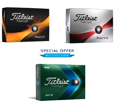 Titleist Pro V1/Pro V1x/AVX Loyalty Offer - BUY 3 GET 1 FREE WITH PERSONALIZATION