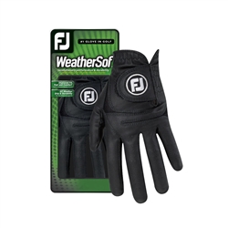 Footjoy Men's WeatherSof Black Golf Gloves - Previous Season Styles