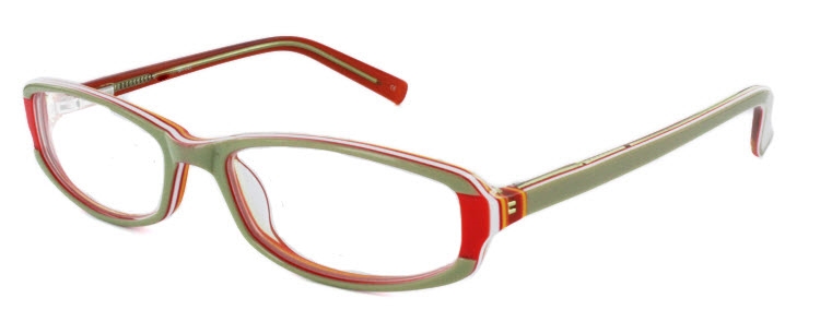 Margarita 6 - Green/Orange Eyeglass Frame