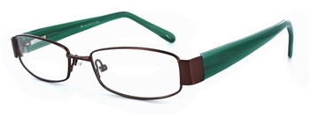 Euro Green/Brown Eyeglass Frame