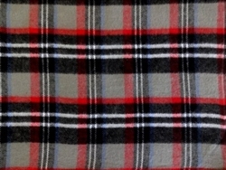 GRAY, RED & BLACK PLAID