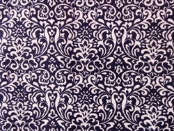 NAVY & WHITE SCROLL