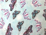 POWDER BLUE BUTTERFLY FLANNEL