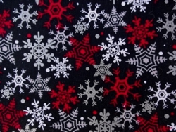 RED, BLACK & WHITE SNOWFLAKES