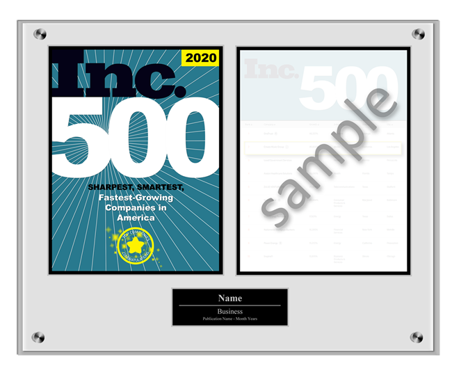 2020 Inc. 500/5000 Companies Deluxe Acrylic (2pg)