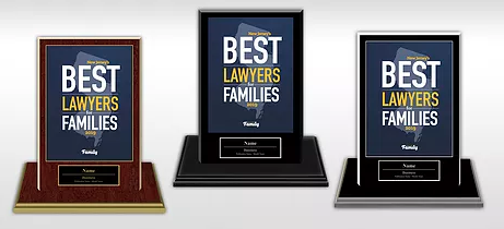 2019 NJ's Best Lawyers for Families Plaque w/Base