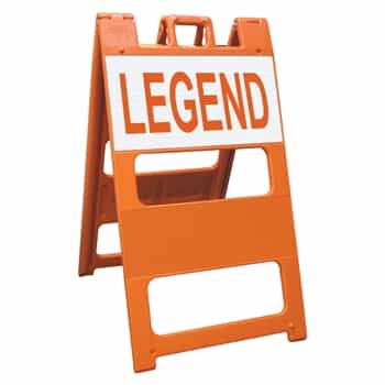 Plasticade Barricade Type II Orange - 12" x 24" Top Panel Custom Engineer Grade Sign Legends