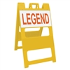 Plasticade Barricade Type II Yellow - 12" x 24" Top Panel Custom Diamond Grade Sign Legends