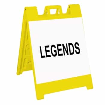 Squarecade 36 Sign Stand Yellow - 24" x 24" Diamond Grade Sign Legends