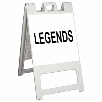 Squarecade 45 Sign Stand White - 24" x 24" Diamond Grade Sign Legend