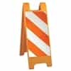 Minicade Orange - 12" x 24" Diamond Grade Striped Sheeting (side A) 12" x 24" Diamond Grade Sign Legend (side B)