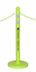 Safety Green Stanchion with DOT Approved Reflective Stripe