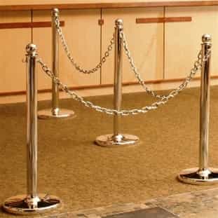 Metal Plated Plastic Stanchions