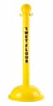 3" Workplace Safety Stanchions with Preprinted Label