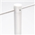 Museum & Art Gallery Stanchion, 16" Tall, White Powder Coat "Q-Cord"