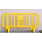 Movit 78" Portable Plastic Crowd Control Barriers Yellow