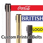 (SPECIAL) Premium Belt Barrier with 11' ft X 3" WIDE CUSTOM Printed Belt