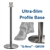 Ultra-Slim Profile 11' ft. Belt Barrier - Stainless Steel - "Q-Boss" QB550