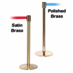 Brass  Barrier with 7.5ft Retractable Belt - QU700