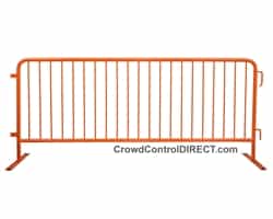 Crowd Control Steel Barricade - Orange