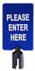 Frameless Stanchion Sign