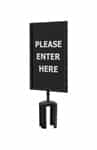 Retractable Belt Barriers Sign Frame Exit