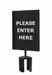 Retractable Belt Barriers Sign Frame Exit