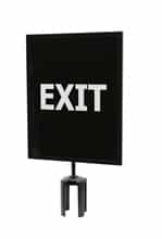 Queue Stantion Top Sign, 11x14" - Exit