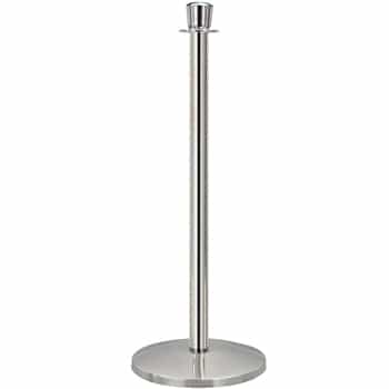 QueueWay Contemporary Rope Stanchion, Satin Stainless