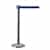 QueueWay Retractable Belt Stanchion,  Polished Stainless Post, BLUE 7.5' ft. Belt