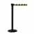 QueueWay Retractable Belt Stanchion, Black Post, BLACK/YELLOW 7.5' ft. Belt