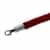 QueueWay Red Velour Rope, 6' ft., Polished Chrome Ends