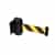 QueueWay Wall Mounted Retractable Belt, BLACK/YELLOW 7.5' ft.