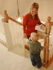 Retractable Barrier for Child or Pet (Retract-A-GateÂ® 52" inch wide)