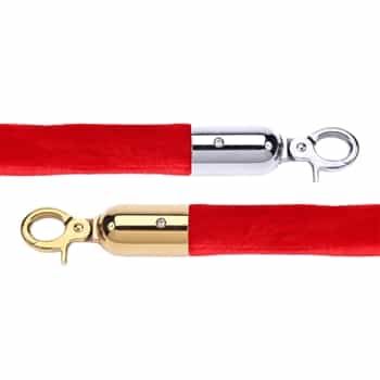 Economy 1" Velvet Rope Red - 8 Feet