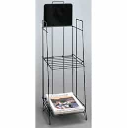 Newspaper Display Rack (Black Metal)