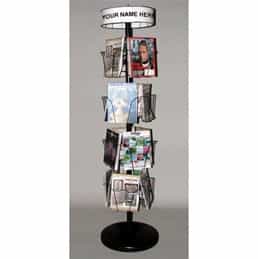 Magazine Display Rack, 16 Pocket Spinner