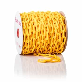 ChainBoss High tensile strength 2" yellow plastic chain with UV protection (125' reel)