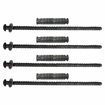 Parking Stop Hardware Kit, includes four pieces of 6" lag