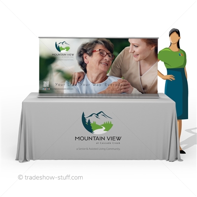 Sabre 60" Retractable Table Top Banner Display