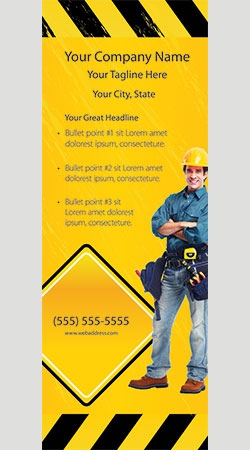 Retractable Banner Display w/ Professional Design - Const1