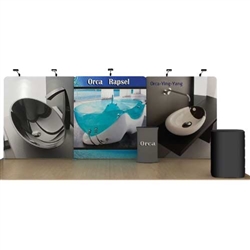 20ft Orca WaveLine Fabric Trade Show Display