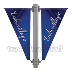 Triangle Double-Span Street Pole Banner