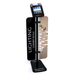 Workstation iPad Kiosk Stand Locking w/ Graphics