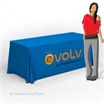 evoLv. Wrinkle-release Table Throw with Logo (full-color)