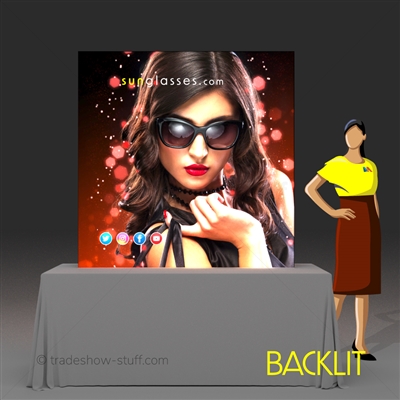 Backlit Captivate 5ft Fabric Pop Up Display