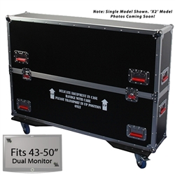 43" - 50" Gator Road Case -  For Dual (x2) Flat Panel Monitors