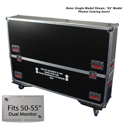 50" - 55" Gator Road Case -  For Dual (x2) Flat Panel Monitors